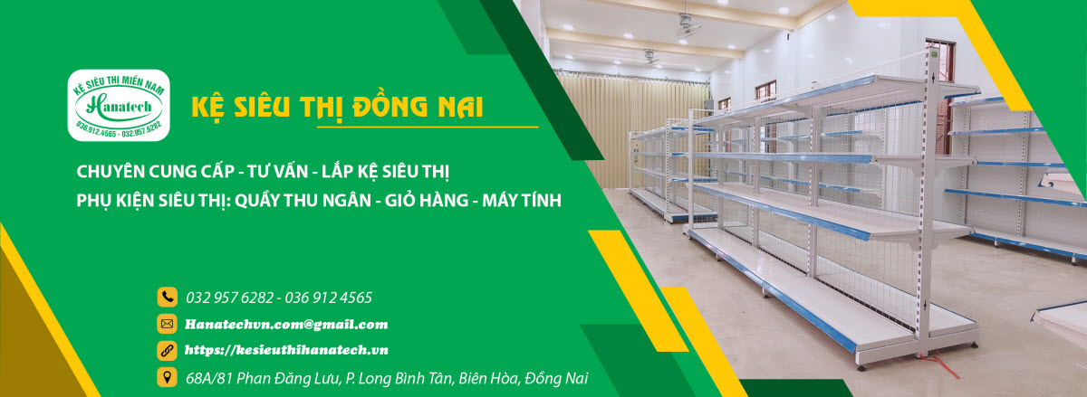 Giá kệ siêu thị trưng bày sản phẩm bán hàng tại Xuân Lộc - Đồng Nai
