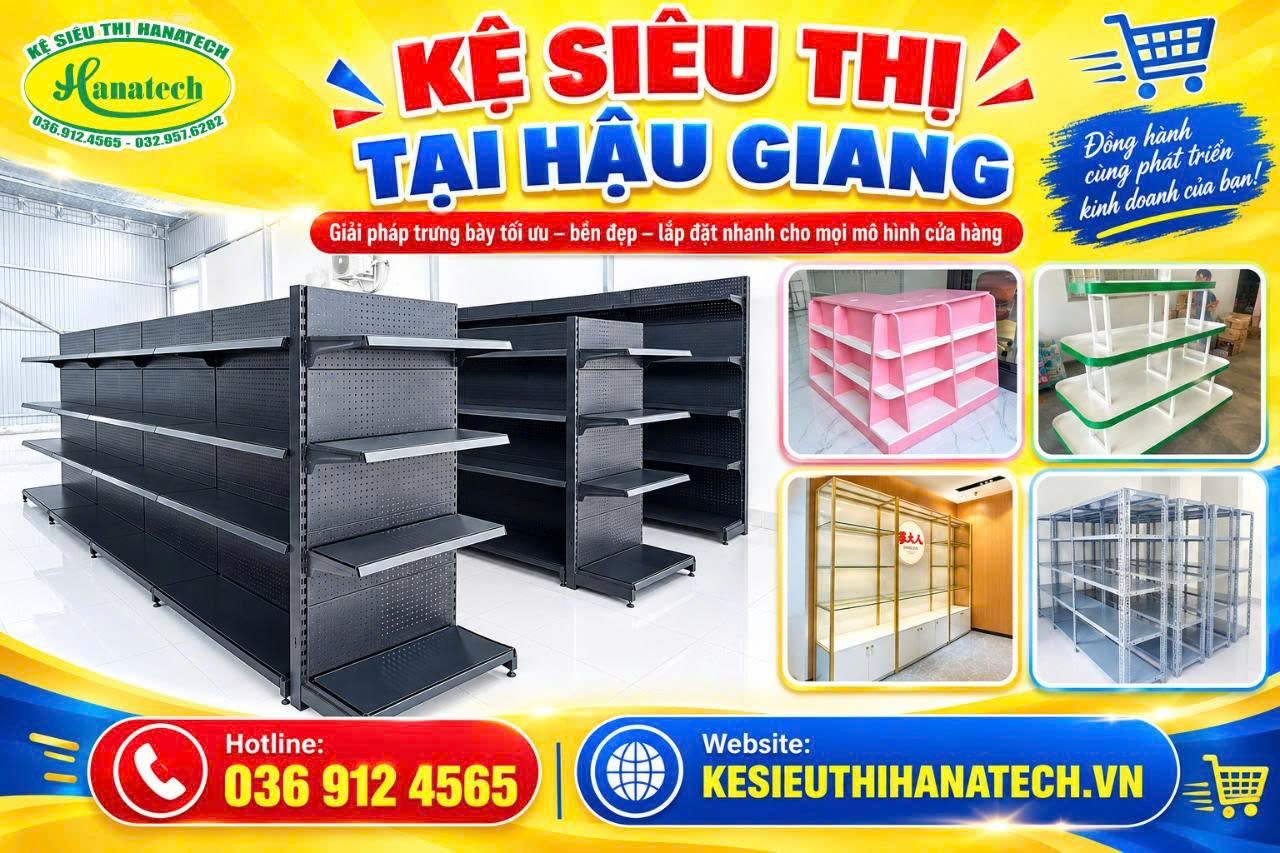 Kệ siêu thị tại Hậu Giang