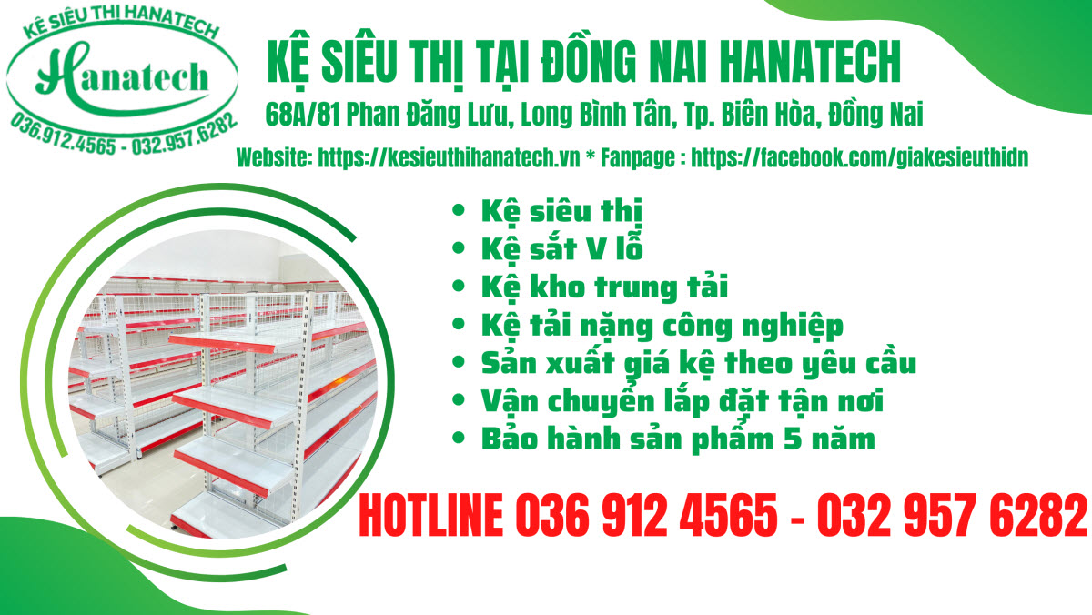 Giá kệ siêu thị tại Định Quán Đồng Nai