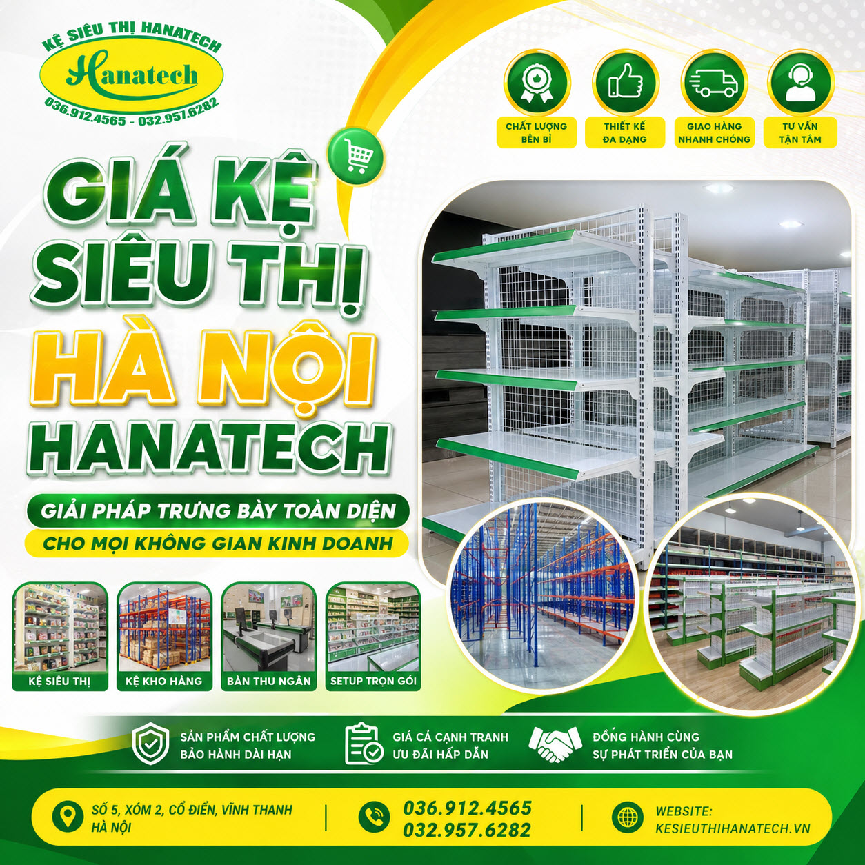Giá kệ siêu thị trưng bày sản phẩm tại Hà Nội