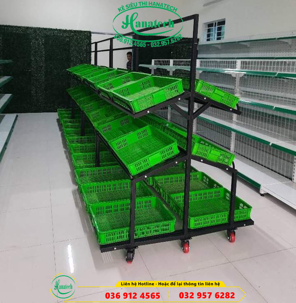 Kệ trưng bày trái cây rau củ quả tại Kiên Giang