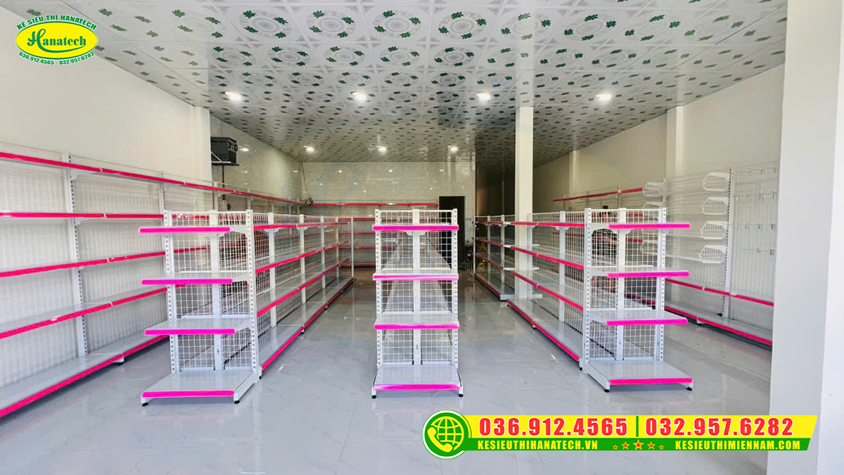 Setup kệ siêu thị lưng lưới tại Ba Đình - Hà Nội
