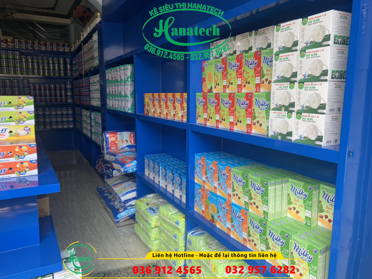 Giá kệ trưng bày sữa cho cửa hàng - shop - siêu thị Sữa tại Hà Nội