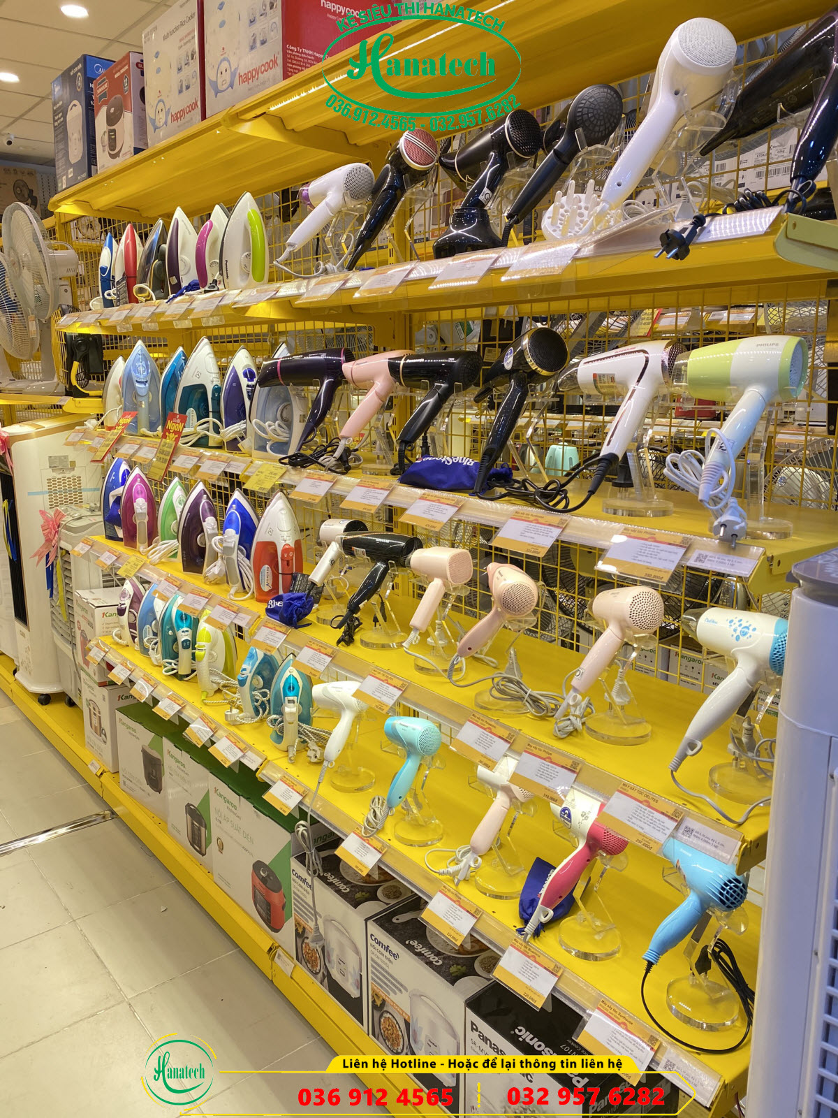 Giá kệ siêu thị trưng bày cho cửa hàng điện máy đồ gia dụng tại Tây Ninh