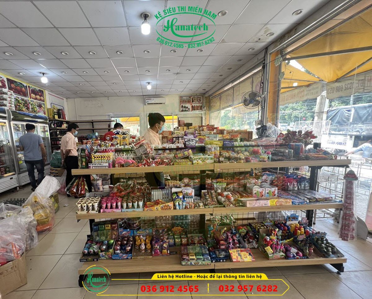 Giá kệ siêu thị trưng bày bán hàng tạp hóa tại Tây Ninh