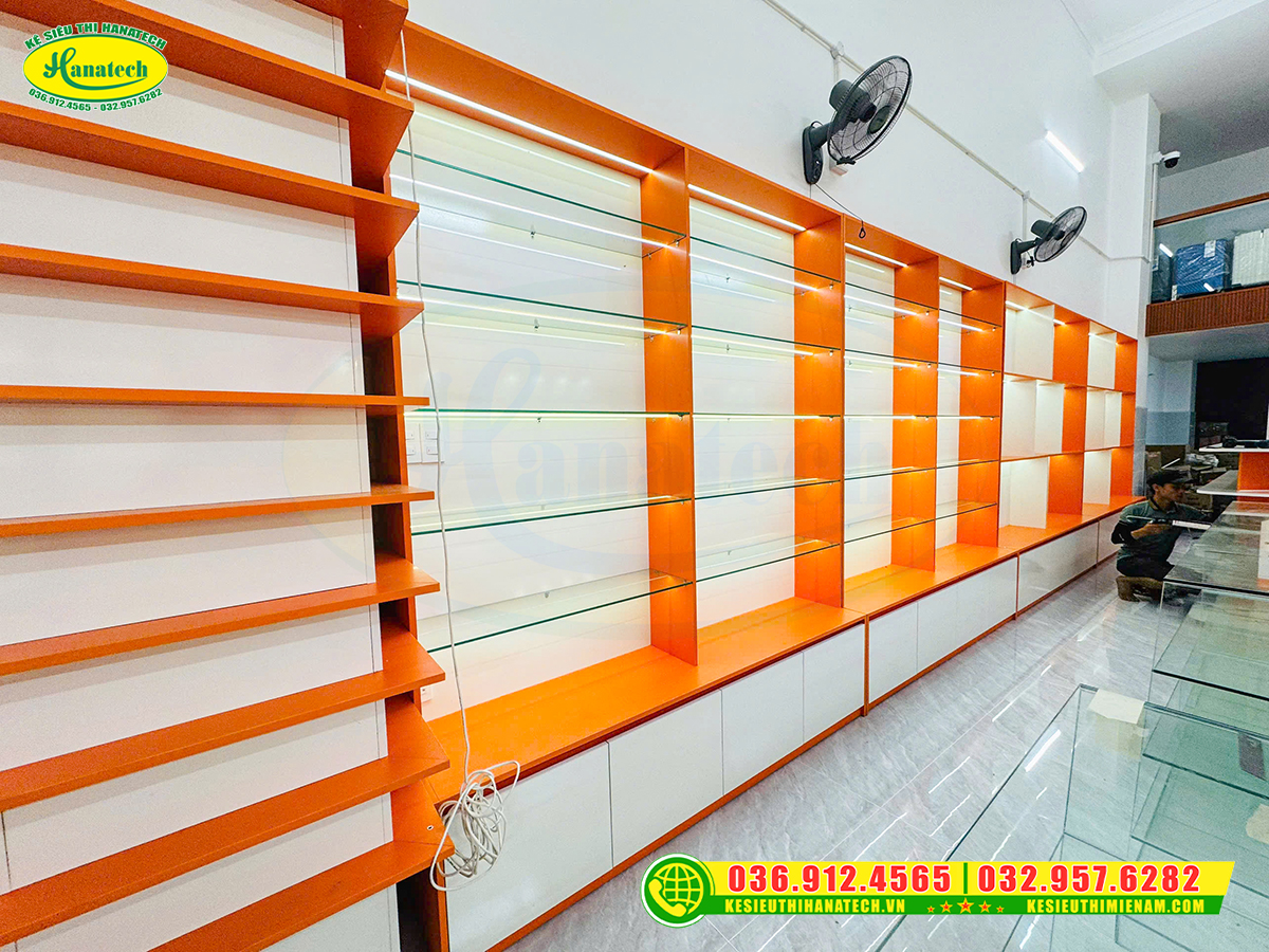 Mẫu tủ kệ trưng bày sản phẩm tại Hà Nội
