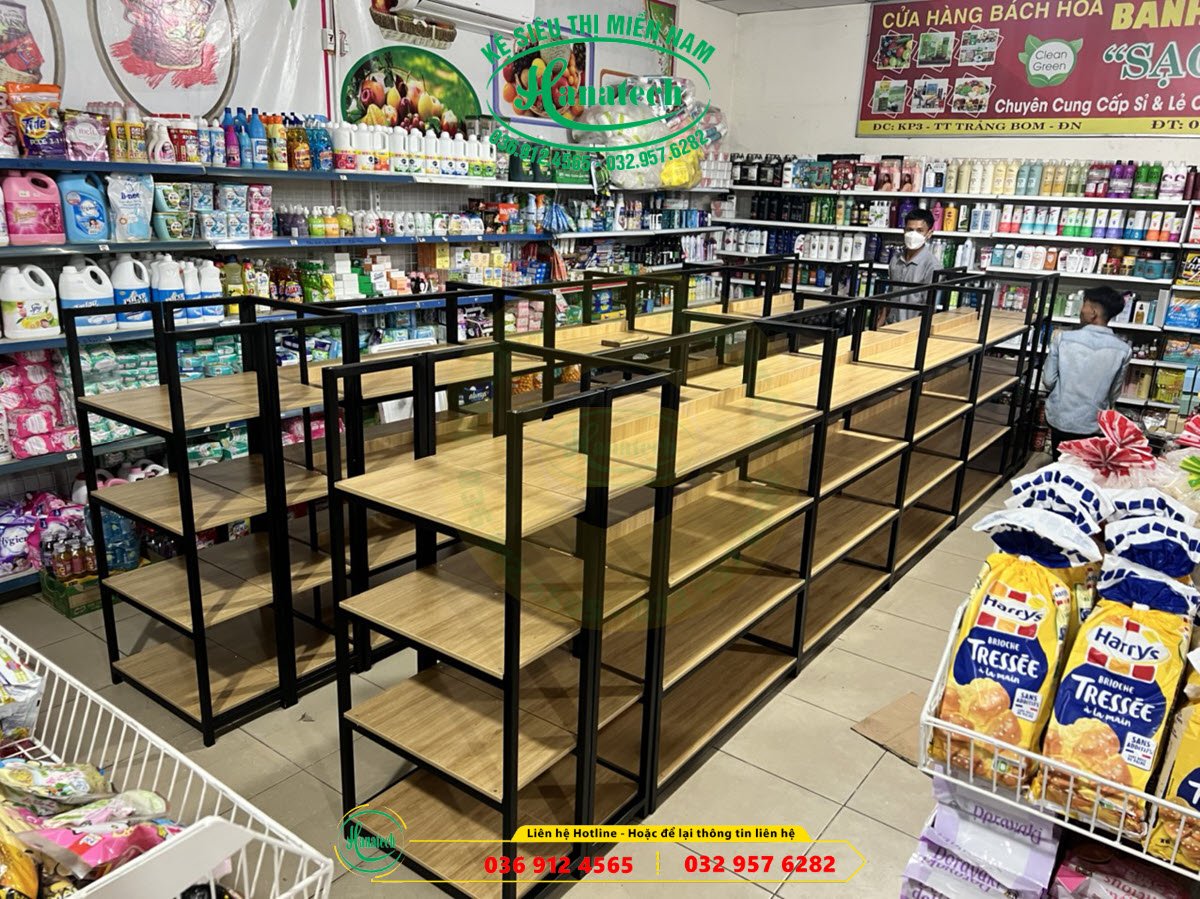 Giá kệ siêu thị trưng bày sản phẩm bán hàng tại Đắk Nông