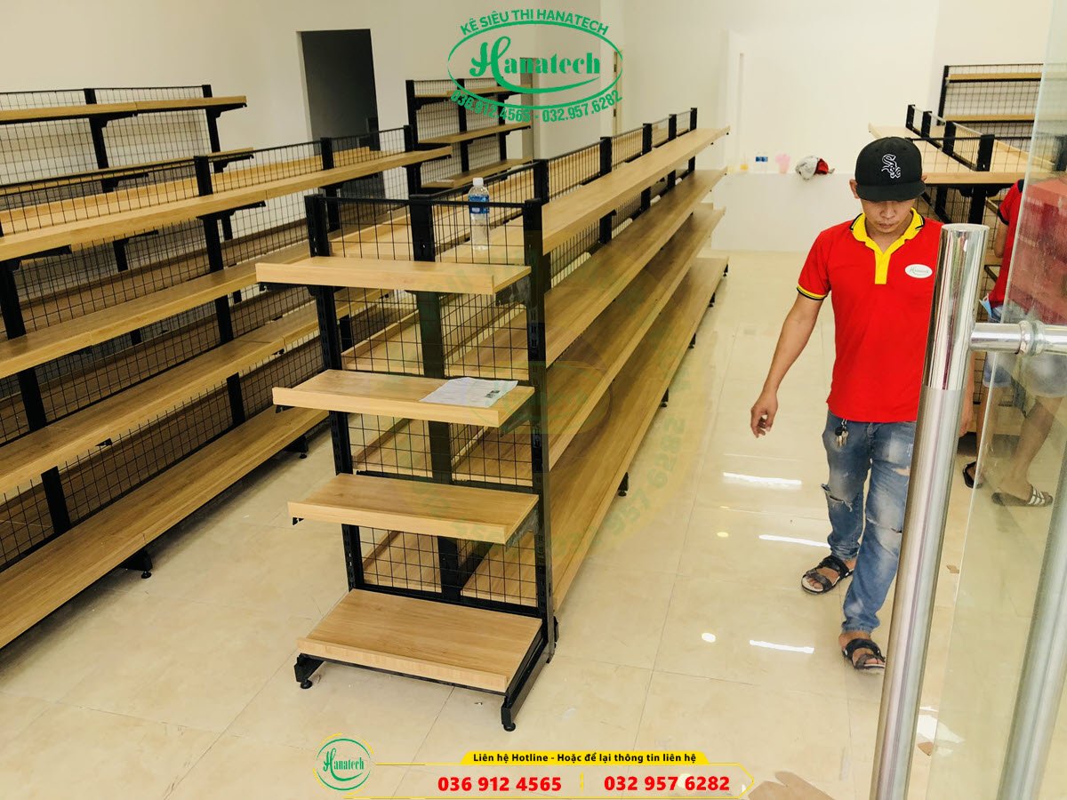 Giá kệ siêu thị trưng bày sản phẩm bán hàng tại Phú Yên