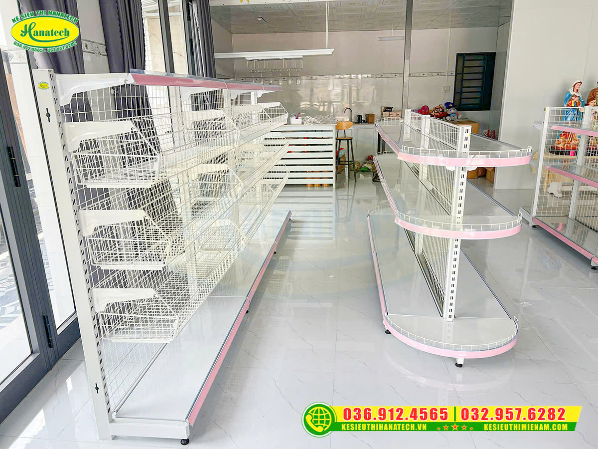 Kệ siêu thị Hải Phòng -  Thiết kế và thi công cửa hàng trọn gói Hanatech