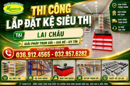 Kệ siêu thị tại Lai Châu Hanatech