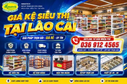Kệ siêu thị tại Lào Cai Hanatech