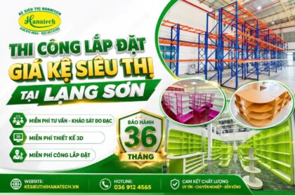 Kệ siêu thị tại Lạng Sơn Hanatech