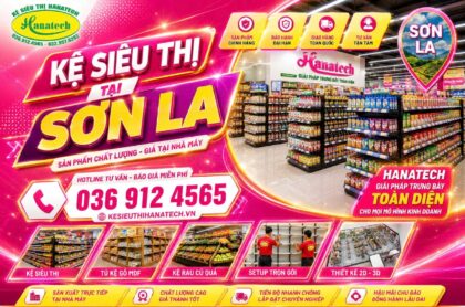 Kệ siêu thị tại Sơn La Hanatech