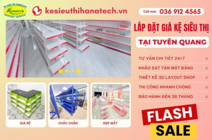 Kệ siêu thị tại Tuyên Quang Hanatech