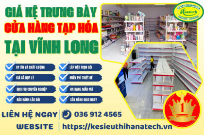 Kệ siêu thị tạp hóa tại Vĩnh Long