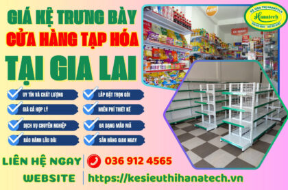 Giá kệ siêu thị bán hàng tạp hóa tại Gia Lai