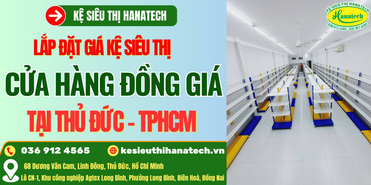 Kệ cửa hàng đồng giá tại Thủ Đức