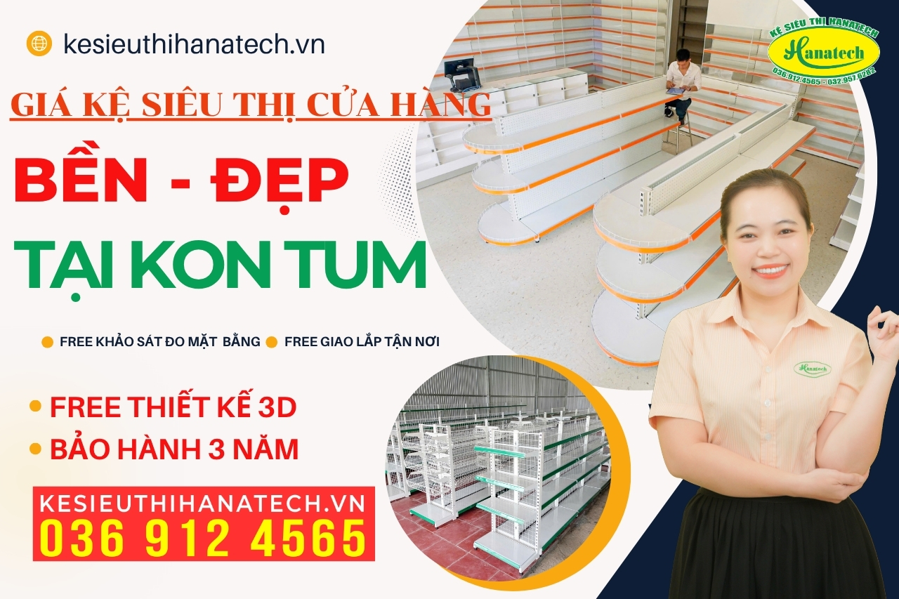 Kệ siêu thị tại Kon Tum Hanatech