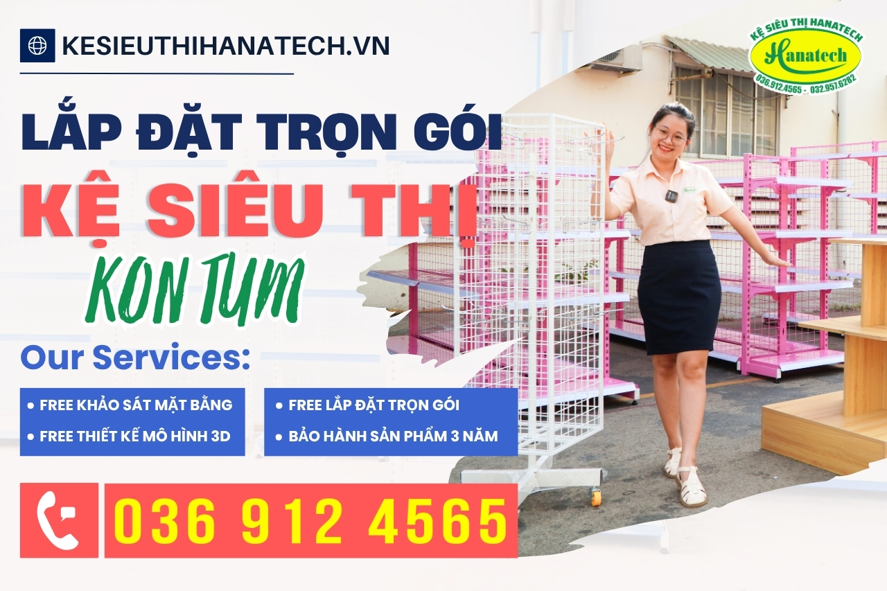Kệ siêu thị tại Kon Tum Hanatech