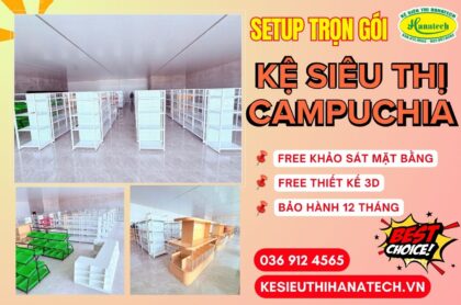 Kệ siêu thị Campuchia