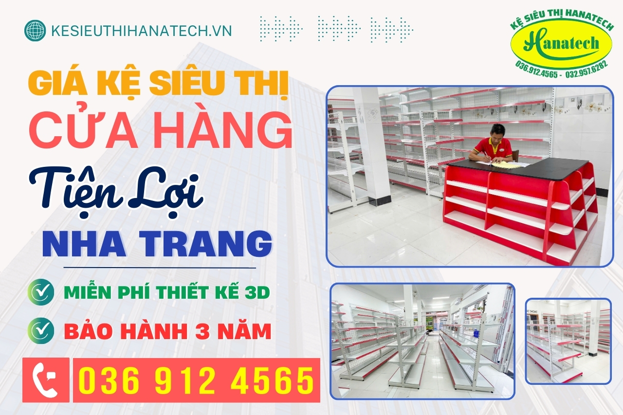 Lắp đặt kệ cửa hàng tiện lợi tại Nha Trang