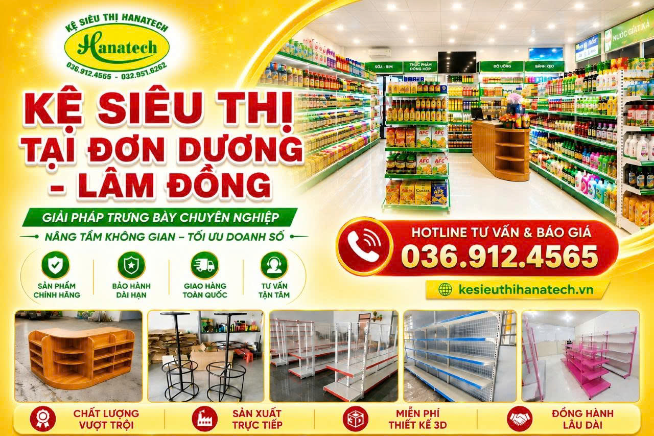 Kệ siêu thị tại Đơn Dương