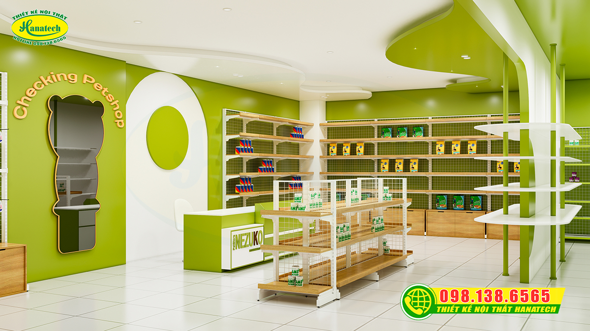 Thi công nội thất shop – Kệ siêu thị giá tốt tại huyện Đam Rông Lâm Đồng