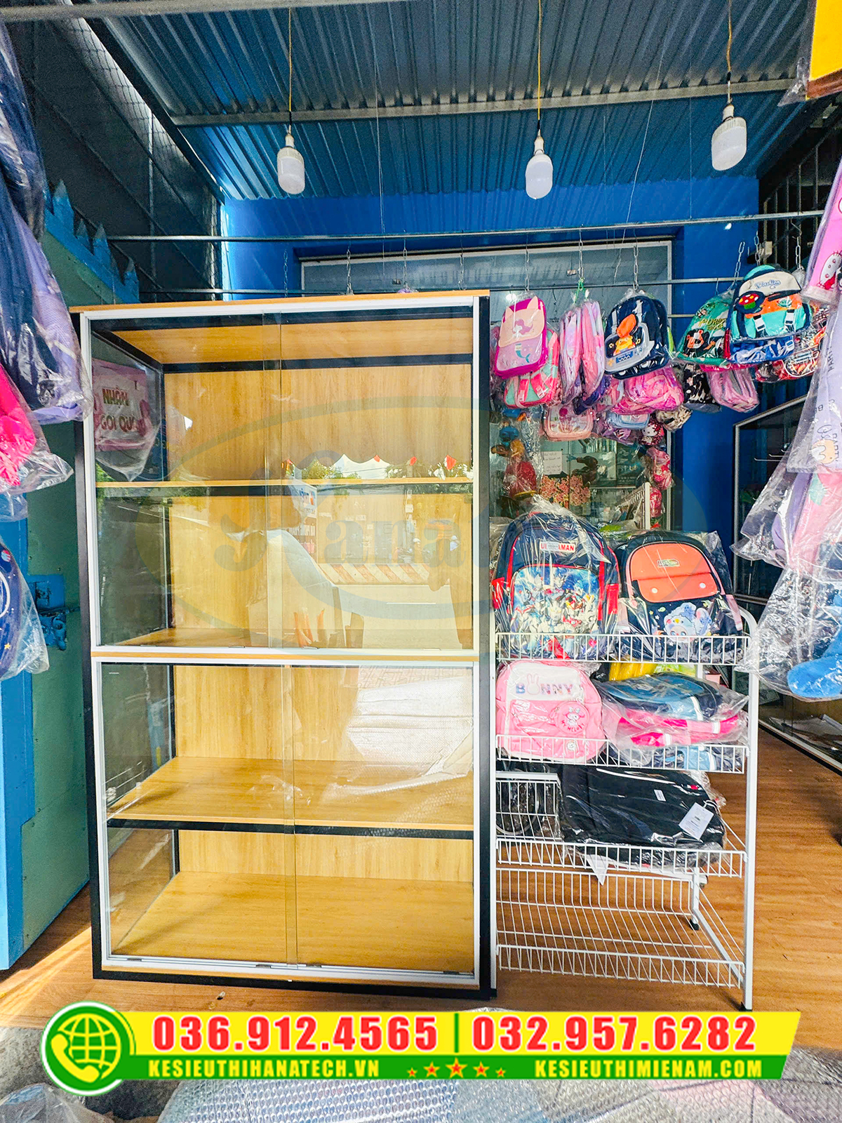 Hanatech thi công nội thất shop – Lắp đặt kệ siêu thị tận nơi tại Bảo Lâm Lâm Đồng