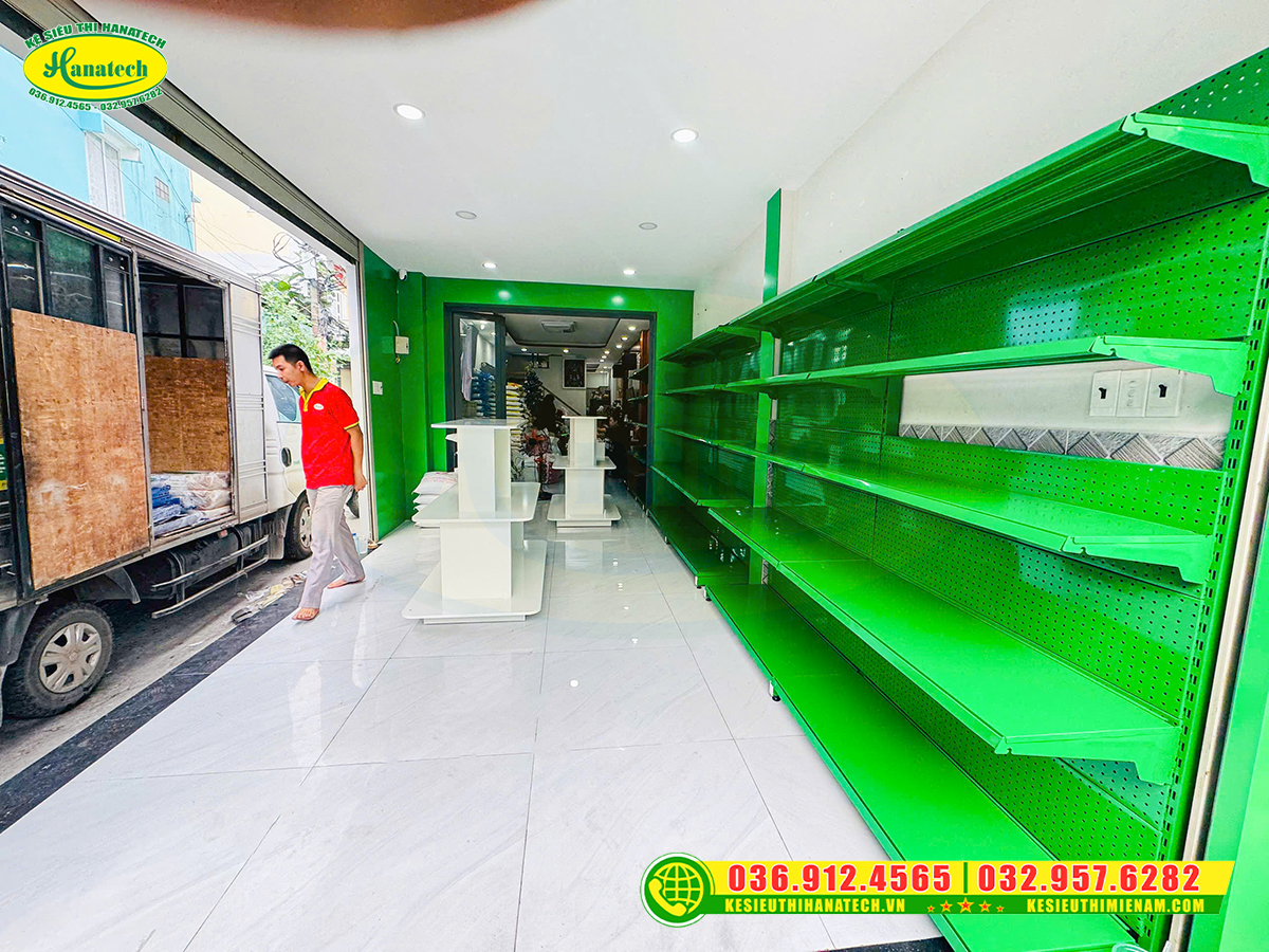 Kệ siêu thị và nội thất shop Hanatech cung ứng toàn diện tại Chư Sê, Gia Lai