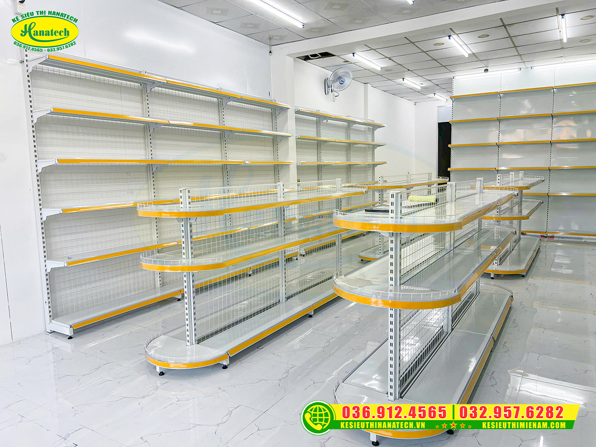 Kệ siêu thị và nội thất shop Hanatech cung ứng toàn diện tại Chư Sê, Gia Lai