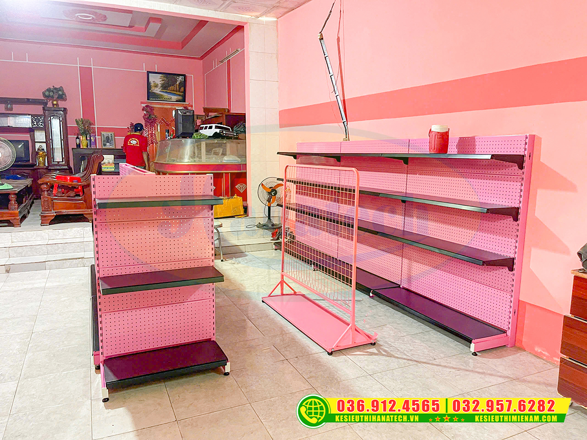 Đơn vị lắp đặt kệ siêu thị và nội thất cửa hàng tại Đắk Tô, Kon Tum Hanatech