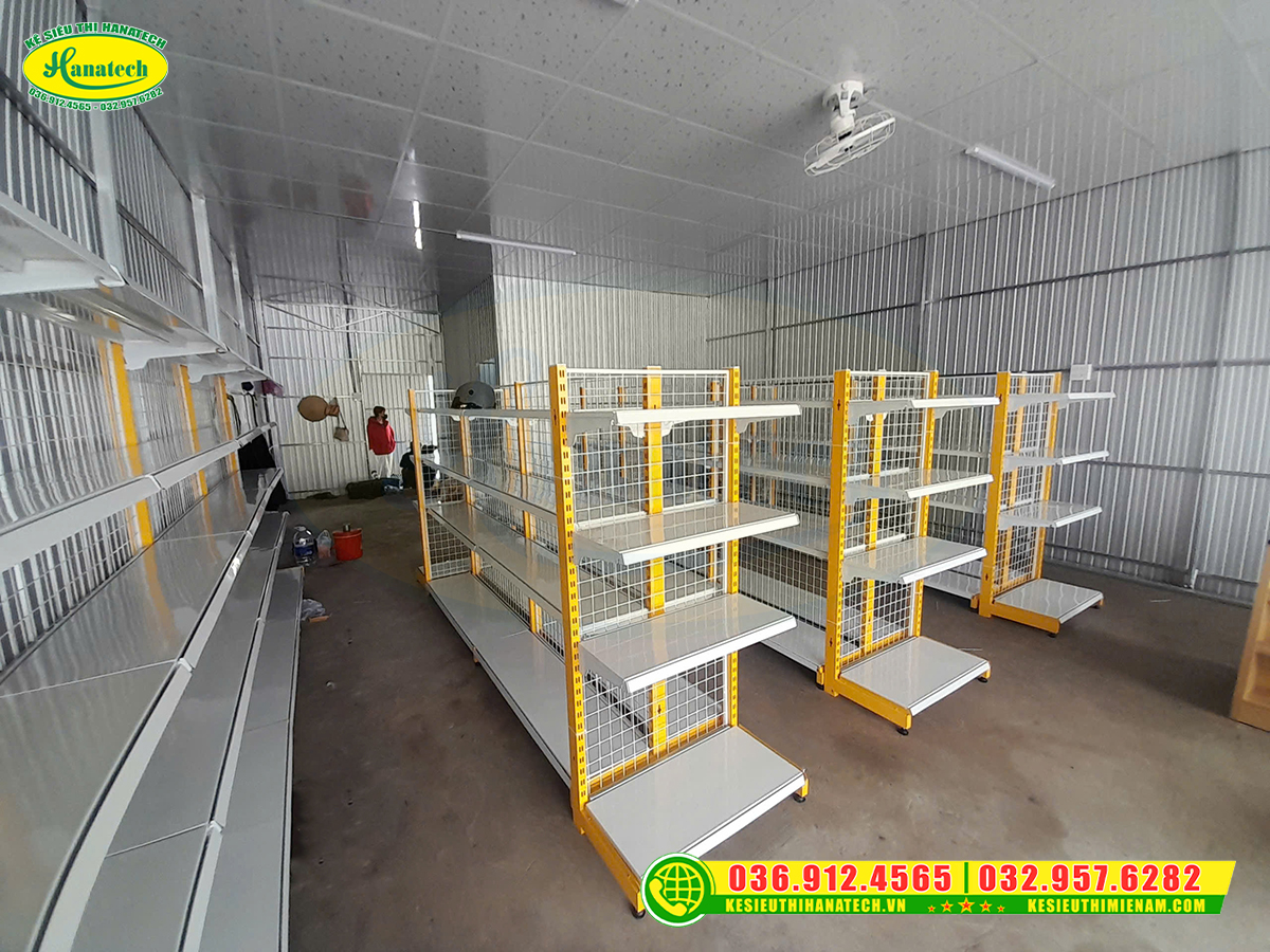 Đơn vị lắp đặt kệ siêu thị và nội thất cửa hàng tại Đắk Tô, Kon Tum Hanatech