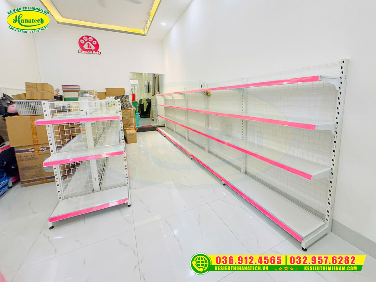 Đơn vị lắp đặt kệ siêu thị và nội thất cửa hàng tại Đắk Tô, Kon Tum Hanatech
