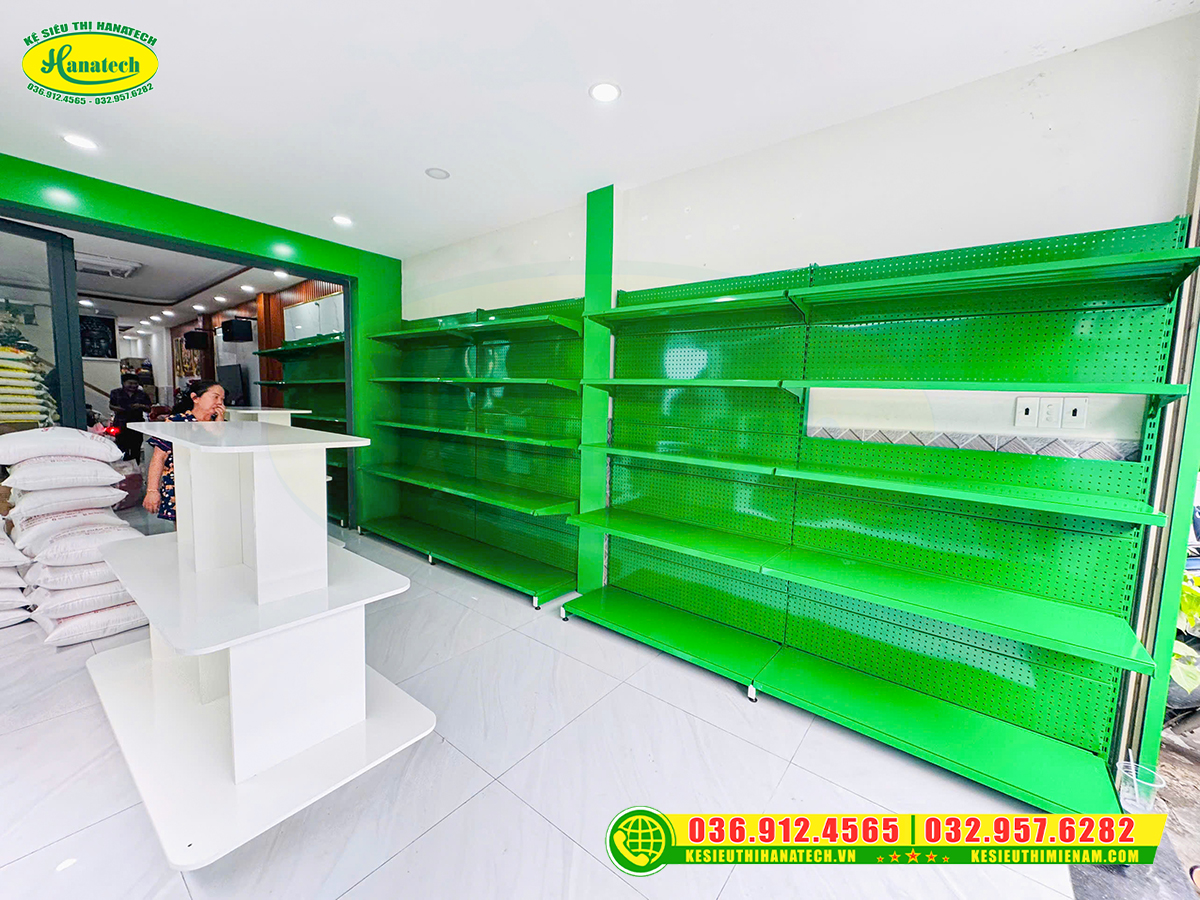 Đơn vị lắp đặt kệ siêu thị và nội thất cửa hàng tại Đắk Tô, Kon Tum Hanatech