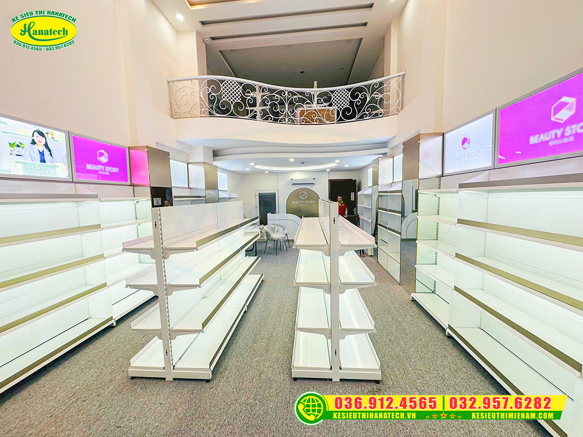 Đơn vị lắp đặt kệ siêu thị và nội thất cửa hàng tại Đắk Tô, Kon Tum Hanatech