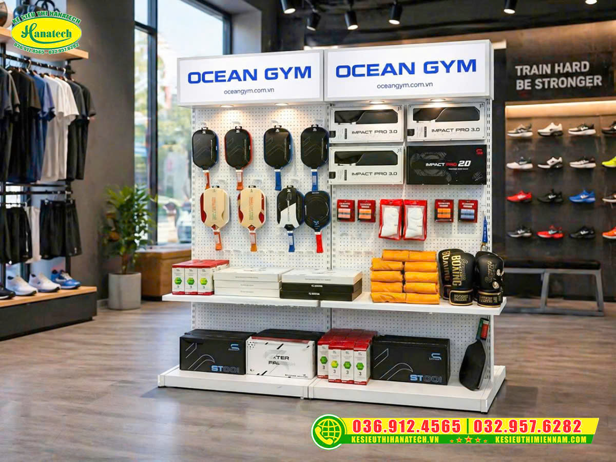 Giá kệ trưng bày vợt Pickleball