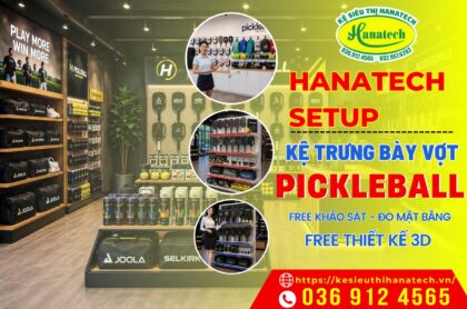 Giá kệ trưng bày vợt Pickleball
