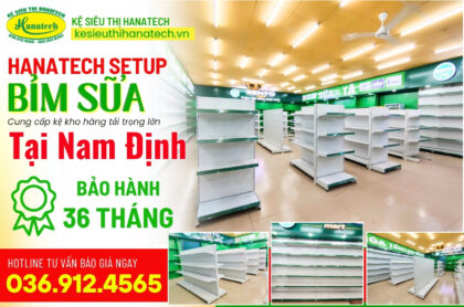 Kệ cửa hàng bỉm sữa tại Nam Định