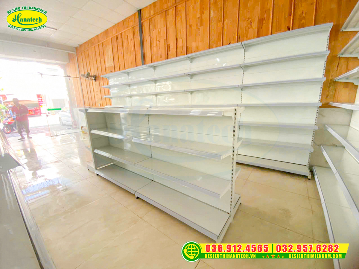 Setup kệ đôi trưng bày hàng mẹ và bé tại Kiên Giang 