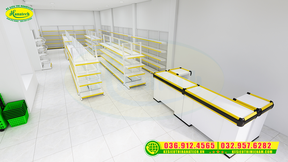 Thiết kế bố trí bàn thu ngân sắt chắc chắn tại Cần Thơ