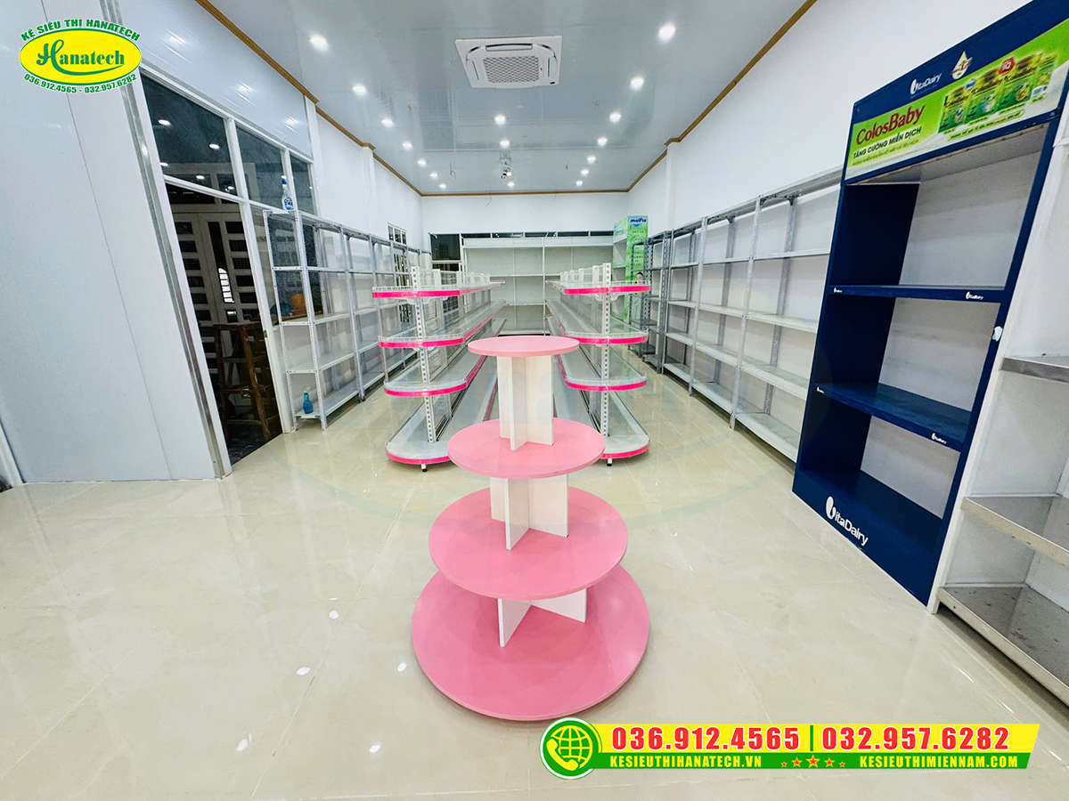 Setup shop tại Hòa Bình nên dùng kệ siêu thị loại nào để tối ưu chi phí