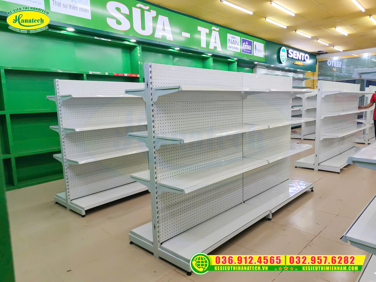Lắp đặt giá kệ cửa hàng bỉm sữa chuyên nghiệp tại Bắc Giang
