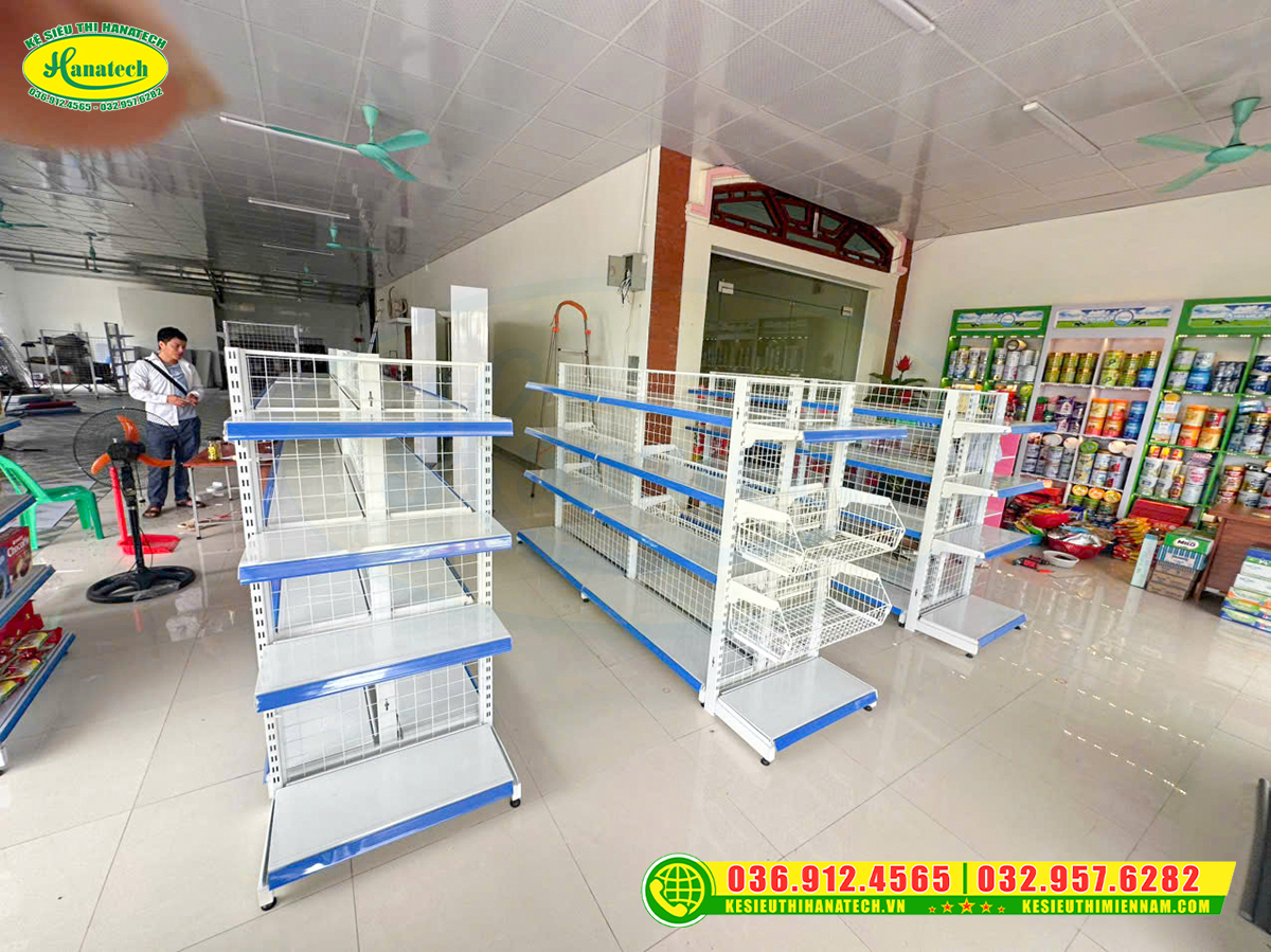 Lắp đặt giá kệ cửa hàng bỉm sữa chuyên nghiệp tại Bắc Giang