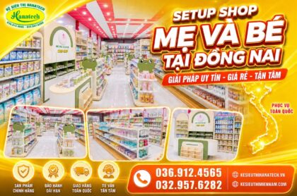 Thi công lắp đặt nội thất shop mẹ và bé tại Đồng Nai