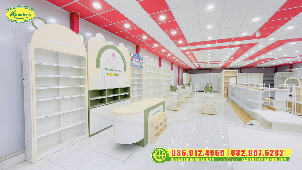 Setup nội thất không gian shop mẹ và bé khoa học tại Đồng Nai 