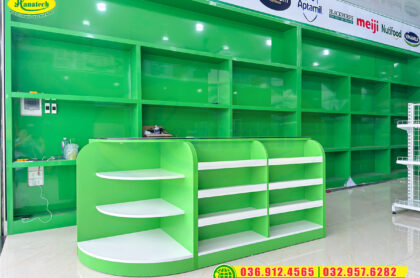BÀN QUẦY THU NGÂN TÍNH TIỀN SIÊU THỊ TẠP HÓA TẠI HÀ NỘI