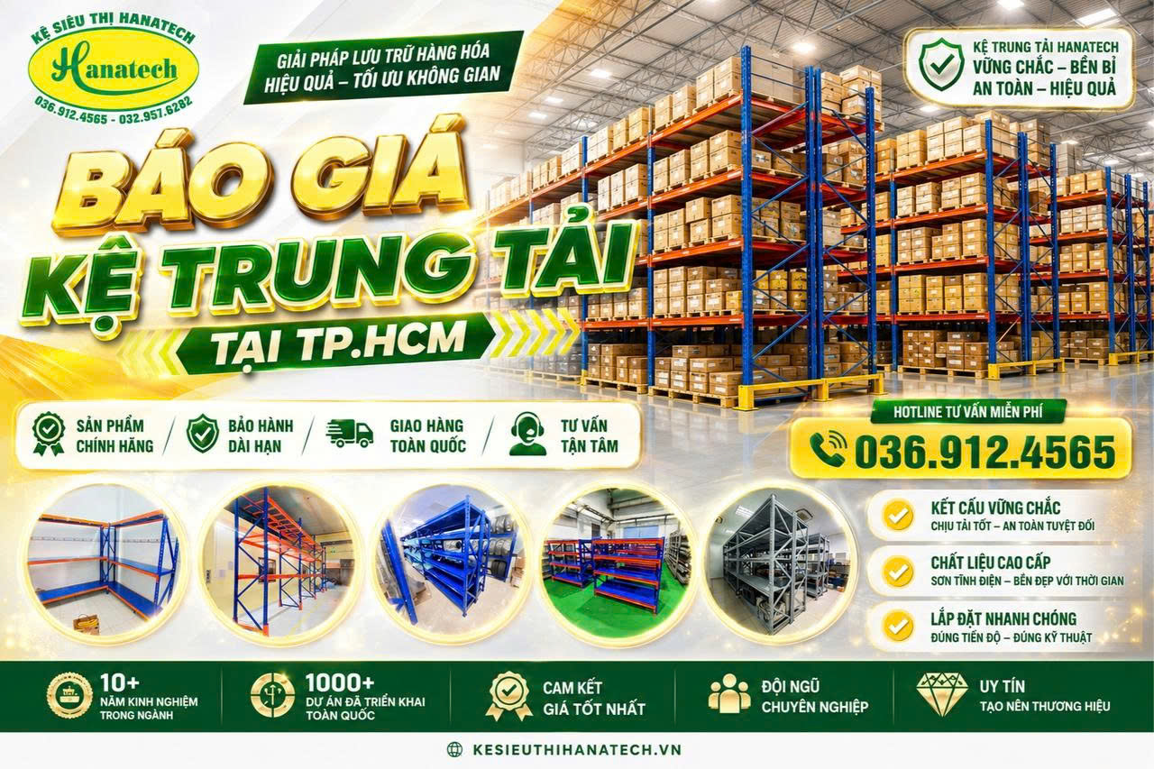 Báo giá kệ trung tải TPHCM