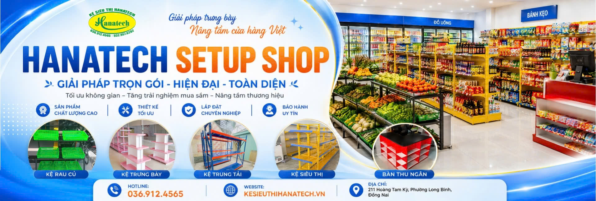 Setup giá kệ siêu thị