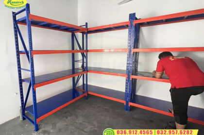 Kệ kho trung tải Hà Nội chính hãng, chịu tải cao, lắp đặt nhanh