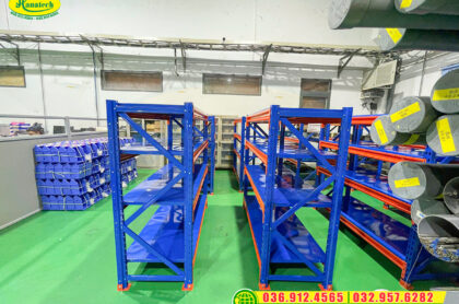 Kệ kho trung tải Hà Nội chính hãng, chịu tải cao, lắp đặt nhanh